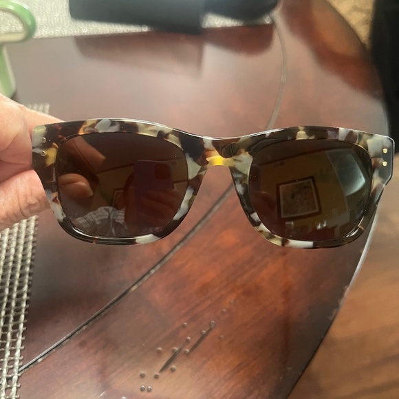 Tory Burch 50mm Polarized Gradient Small Square Sunglasses main image 5